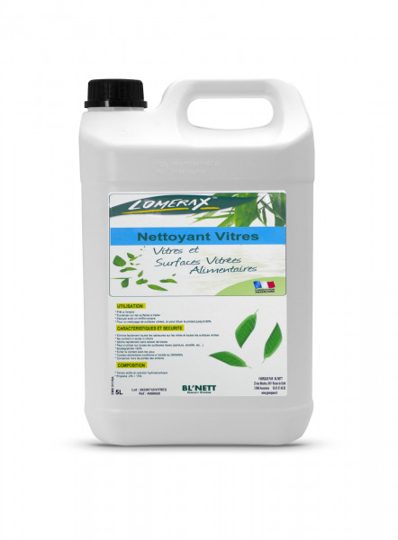 LOMERAX NETTOYANT VITRES PAE SPECIAL SURFACES ALIMENTAIRES VITREES 5L (4U)